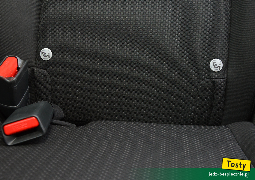 TESTY | Honda HR-V II | Wyposażenie samochodu - rozmieszczenie punktów Isofix (i-Size) na skrajnych miejscach kanapy