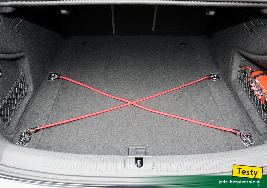 Testy - Audi A4 B9 uchwyty do mocowania siatki w bagażniku