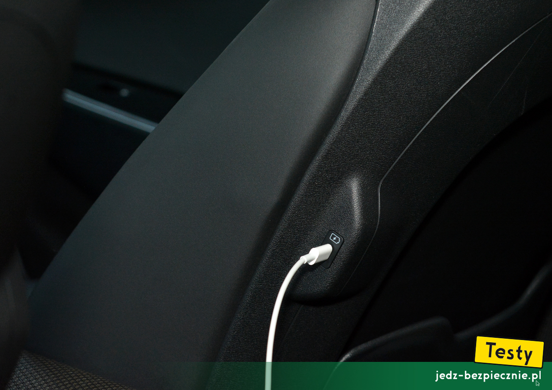 Testy - Kia EV6 - porty usb, gniazda 12V, Android Auto, Apple CarPlay