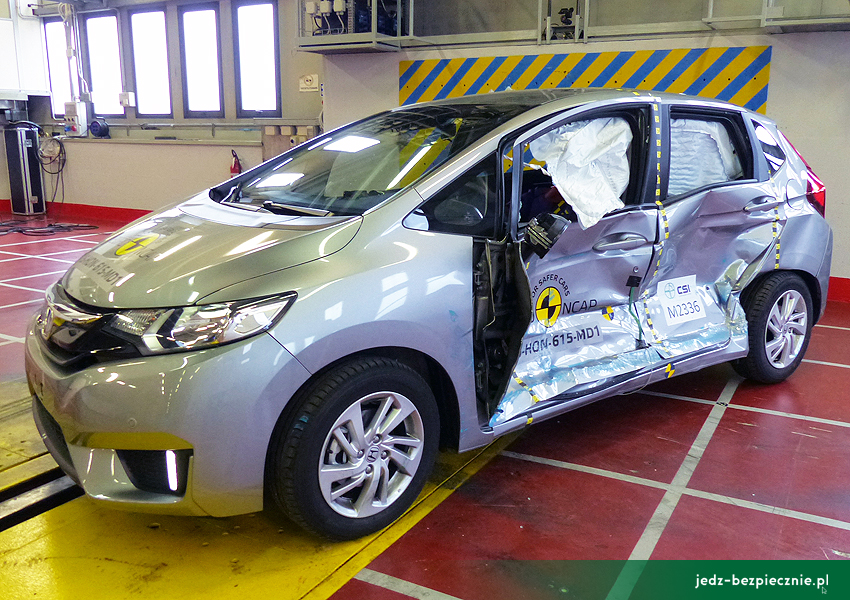 TESTY ZDERZENIOWE EURO NCAP | Honda Jazz III - uderzenie w bok auta