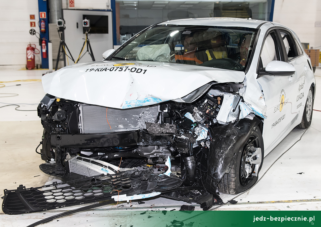 Trzecia generacja Kii Ceed otrzymała w testach zderzeniowych Euro NCAP dwie oceny - cztery i pięć gwiazdek