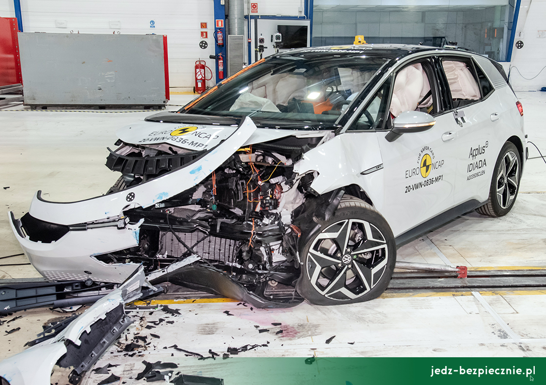 TESTY ZDERZENIOWE EURO NCAP | Volkswagen ID.3 | 2020 | zderzenie czołowe
