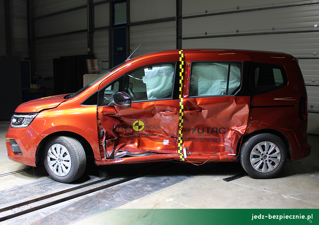 TESTY ZDERZENIOWE EURO NCAP | Renault Kangoo - próba uderzenia w bok auta