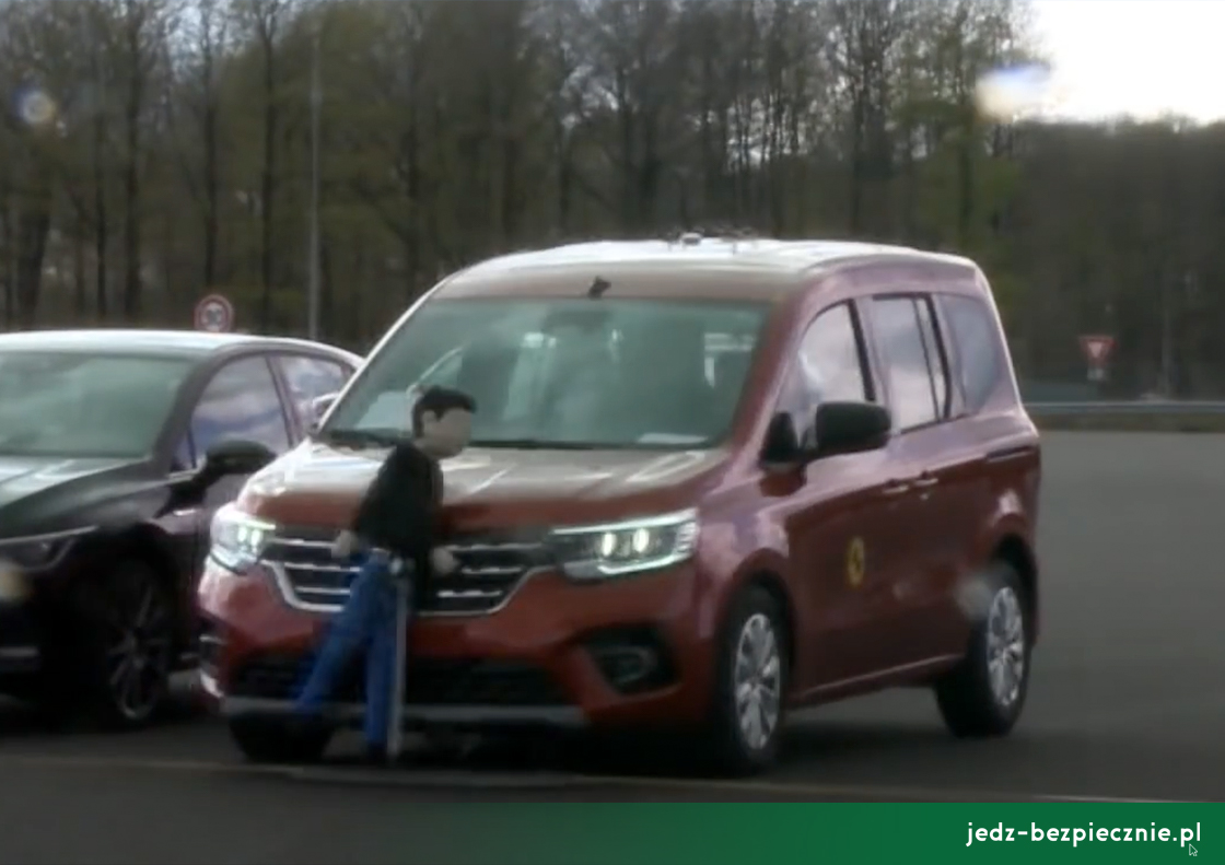 TESTY ZDERZENIOWE EURO NCAP | Renault Kangoo - potrącenie dziecka wychodzącego zza przeszkody