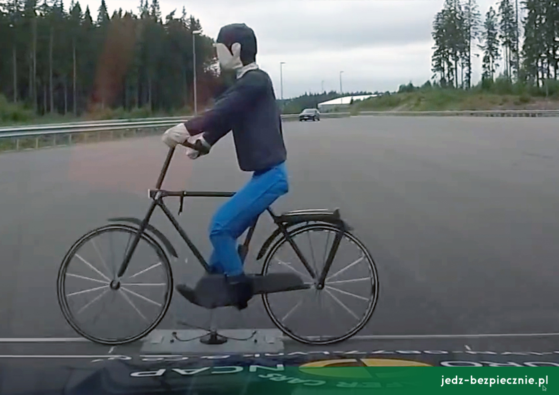 TESTY ZDERZENIOWE EURO NCAP | Lynk & Co 01 - próba z hamowaniem przed rowerzystą przejeżdżającym przed maską samochodu