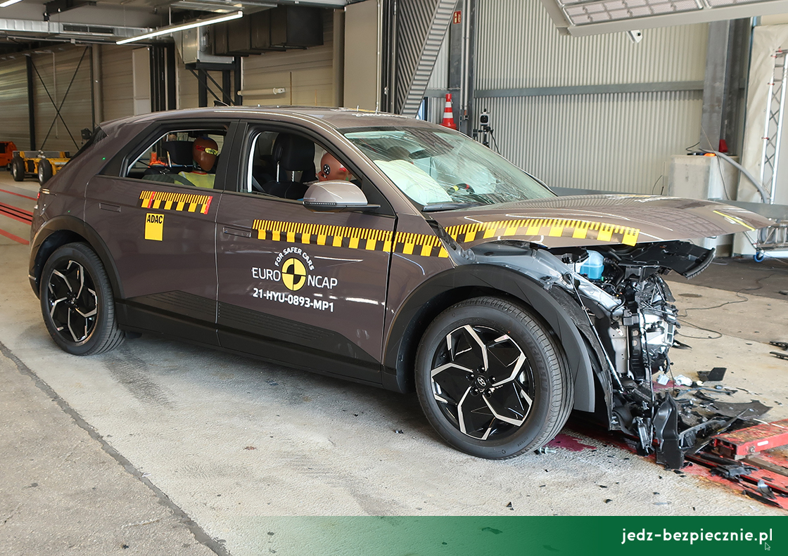 TESTY ZDERZENIOWE EURO NCAP | Hyundai Ioniq 5 - próba zderzenia z platformą mobilną