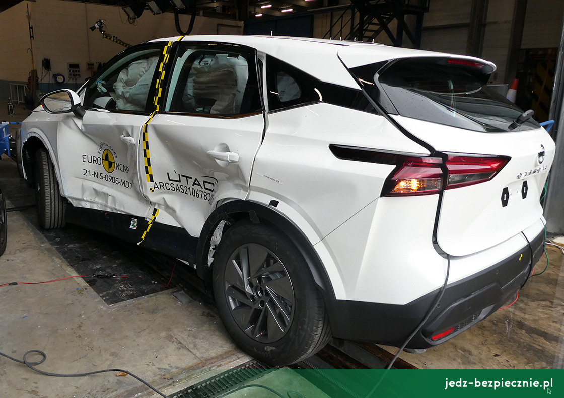TESTY ZDERZENIOWE EURO NCAP | Nissan Qashqai - próba zderzenia bocznego