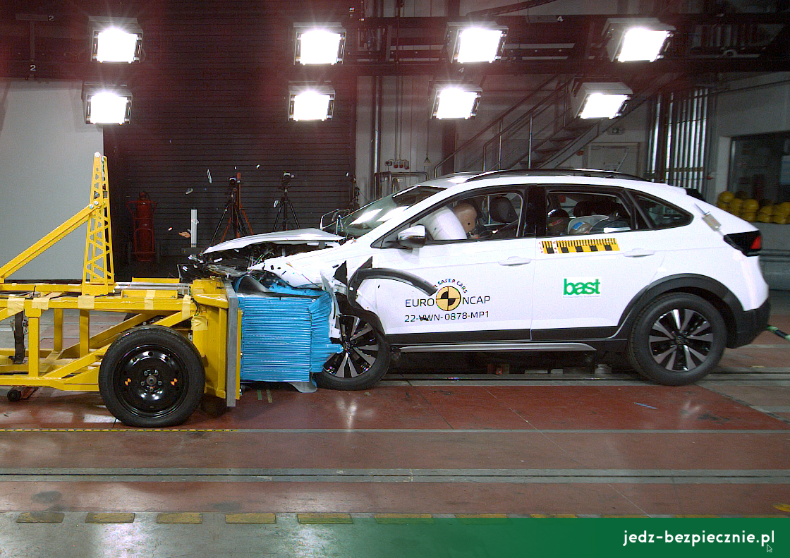 TESTY ZDERZENIOWE EURO NCAP | Volkswagen Taigo - próba zderzenia z przeszkodą mobilną
