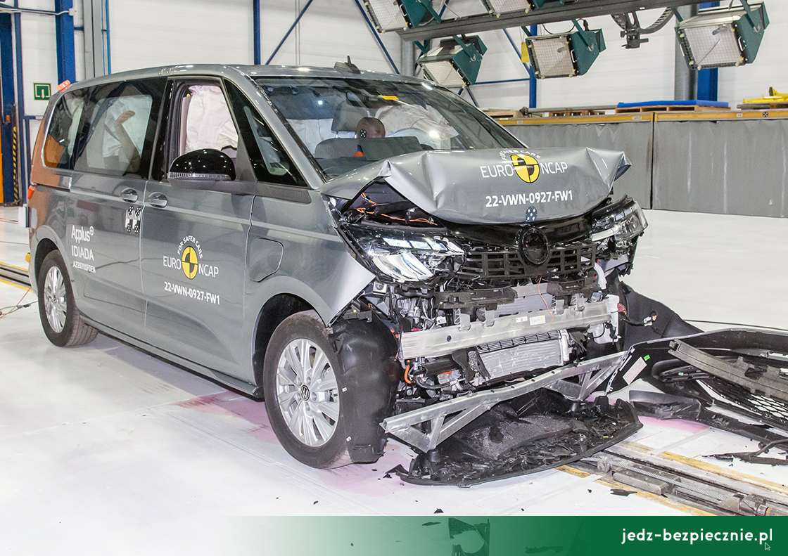 TESTY ZDERZENIOWE EURO NCAP | Volkswagen Multivan - zderzenie czołowe z przeszkodą stałą