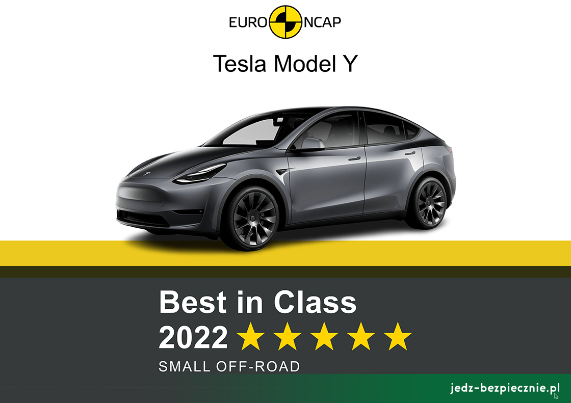 TESTY ZDERZENIOWE EURO NCAP | Best in Class 2022 - Tesla Model Y