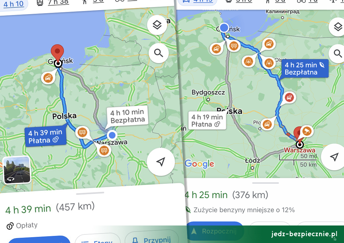 KARTKA Z PODRÓŹY | Trasa Warszawa - Trójmiasto - Warszawa, wakacje 2023, autostrada czy ekspresówka