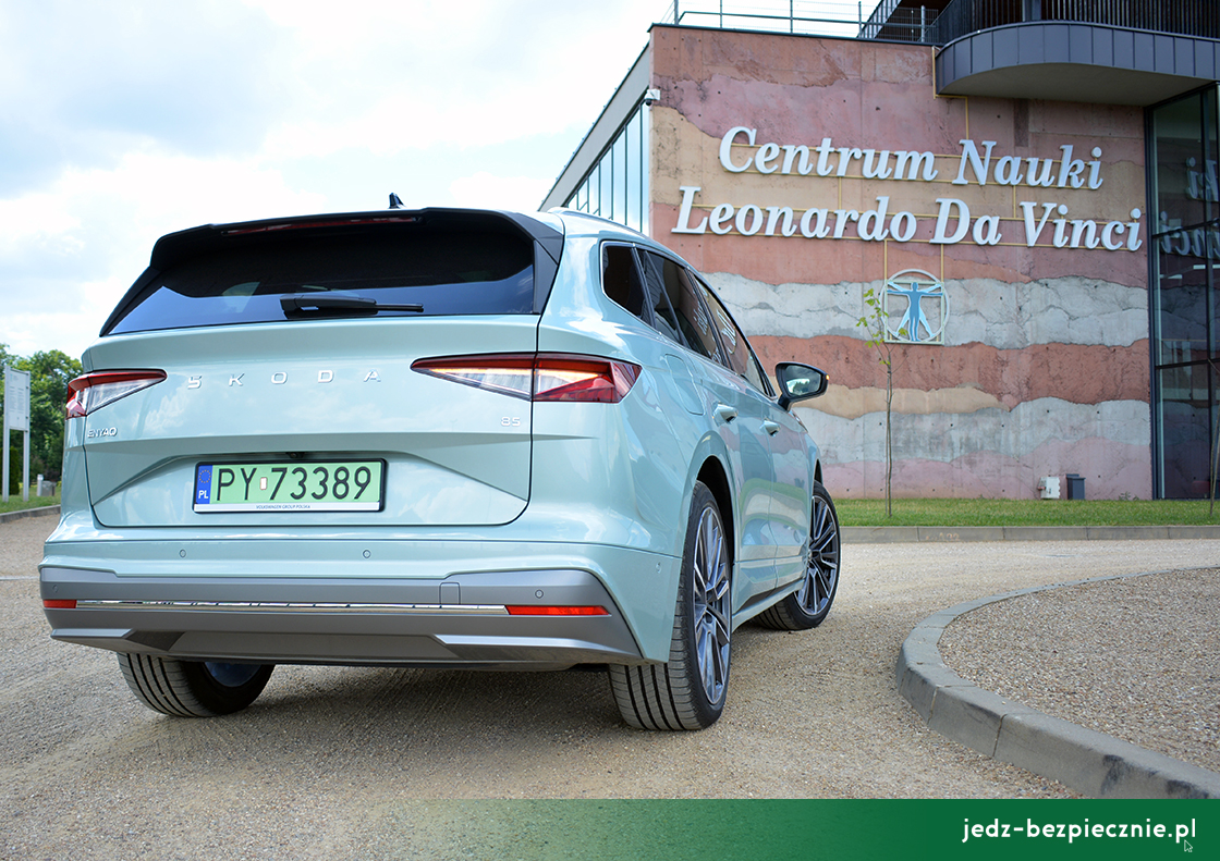 KARTKA Z PODRÓŹY | Centrum Nauki Leonardo Da Vinci w Chęcinach, podróż elektrykiem Skoda Enyaq