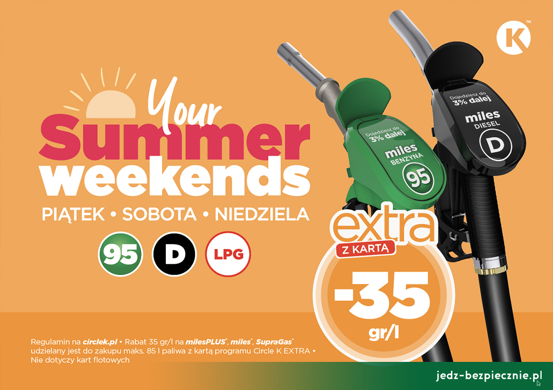 Materiał Partnera | Wakacyjne zniżki na paliwo na stacjach Circle K - Summer Weekends 2023
