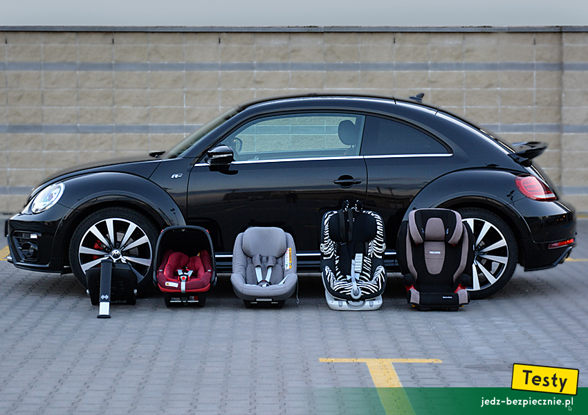 TESTY | Volkswagen Beetle R-Line | foteliki samochodowe dla dzieci, Isofix, i-Size, baza, top-tether, tyłem do kierunku jazdy, baza