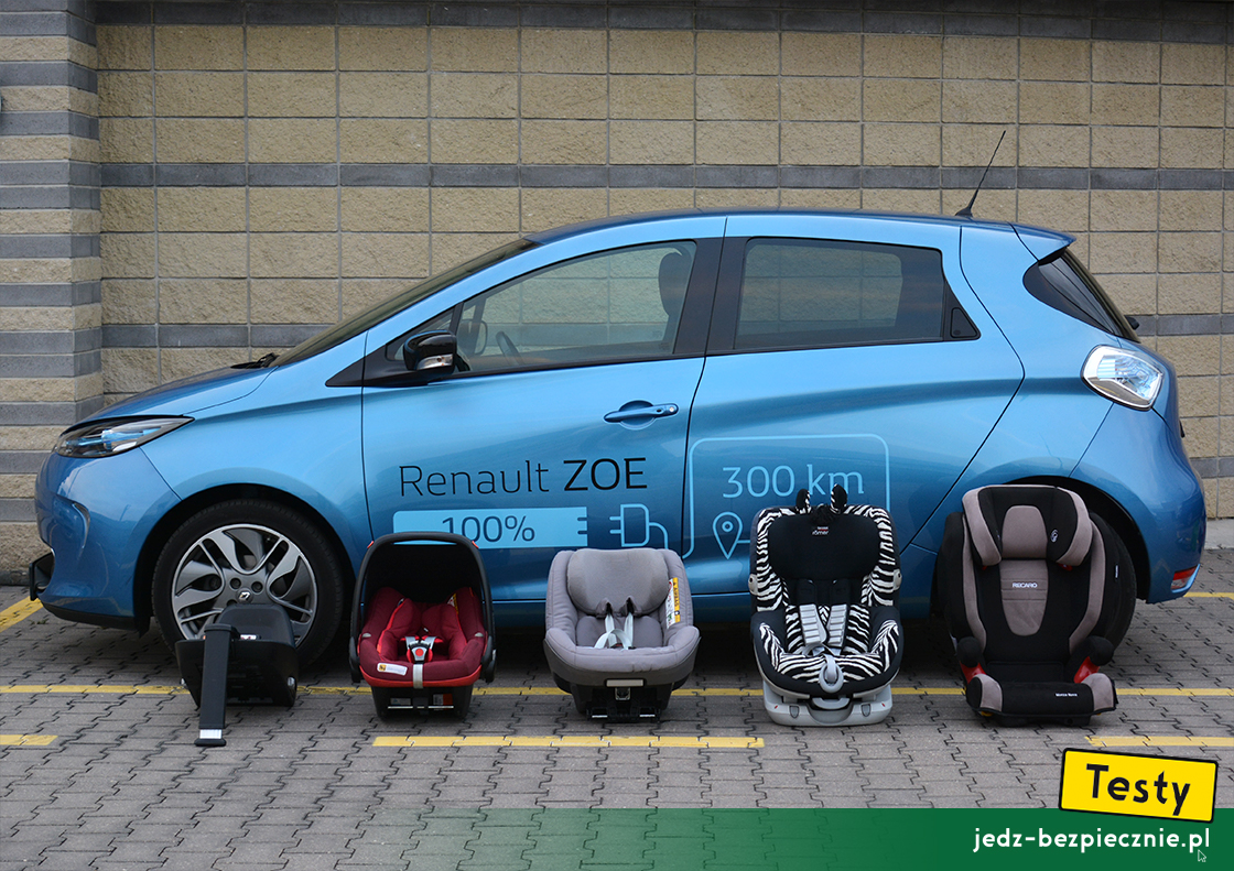 Testy - Renault ZOE 2018 - testy z wykorzystaniem fotelików dziecięcych Maxi-Cosi, Britax-Romer i Recaro