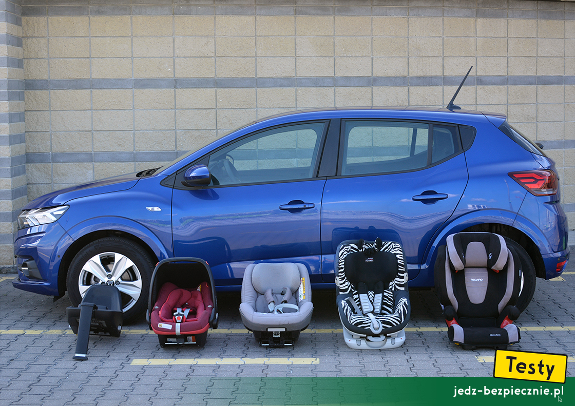 TESTY | Dacia Sandero III - montaż fotelików dziecięcych Maxi-Cosi, Britax-Romer i Recaro