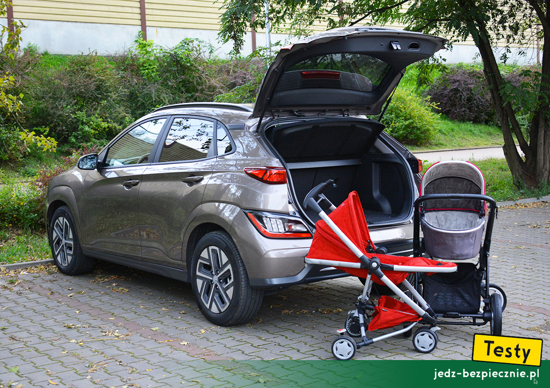 Testy - Hyundai Kona EV - próby z wózkami dziecięcymi