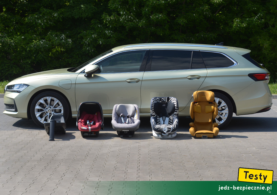 TESTY | Skoda Superb IV kombi plug-in | próby z montażem fotelików samochodowych dla dzieci