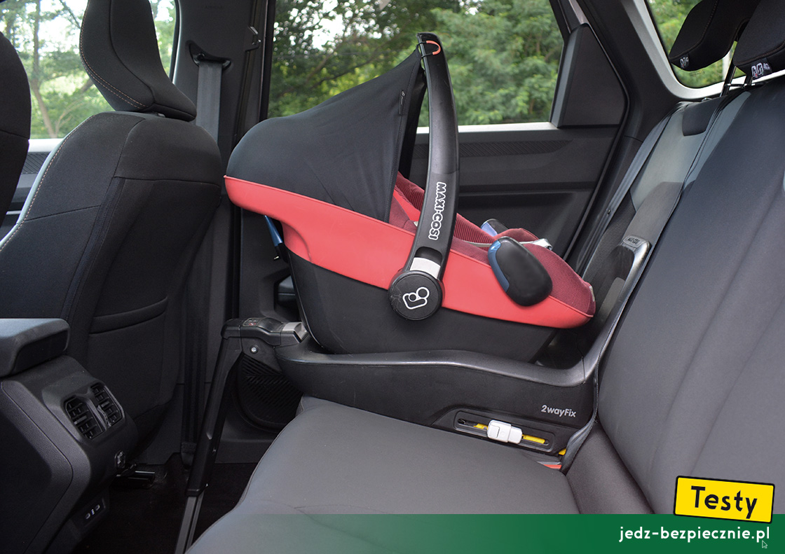 TESTY | Dacia Bigster 4x4 mild hybrid | montaż baza Isofix, i-Size, nosidełko dla dziecka, tyłem do kierunku jazdy, kanapa, Maxi-Cosi 2WayFix, Pebble Plus