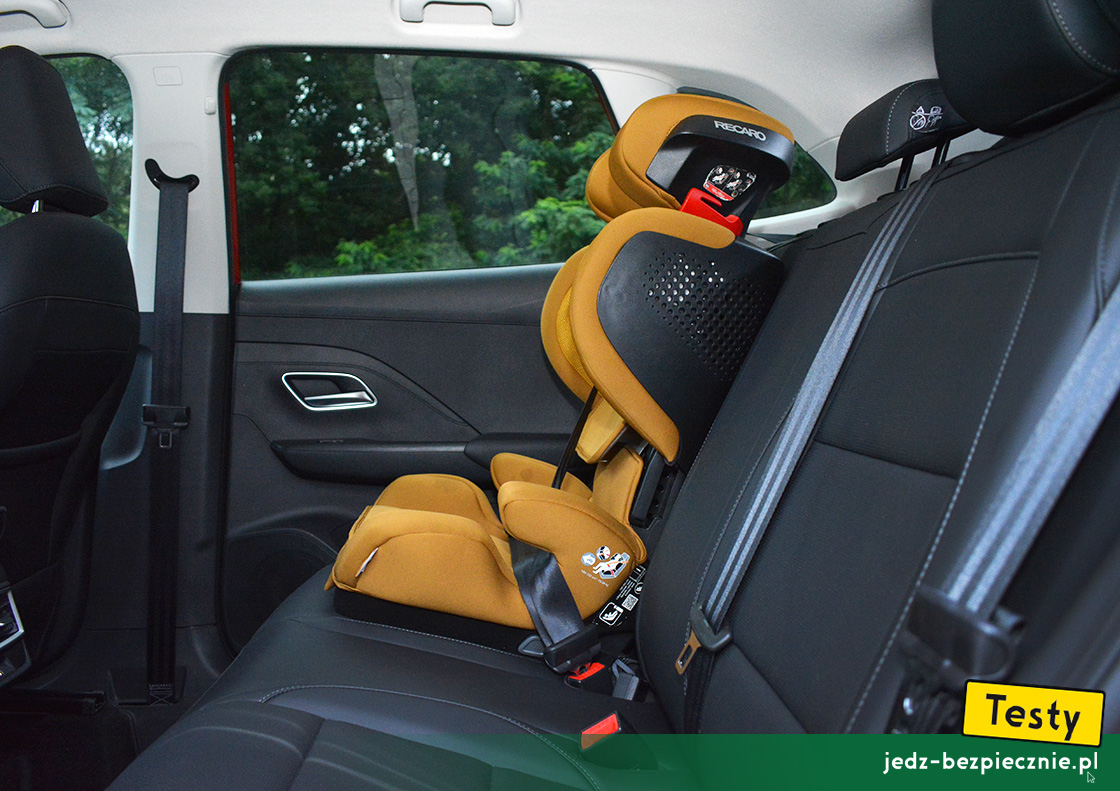 TESTY | MG ZS Hybrid+ | próba z montażem fotelika dla dziecka, miejsce pasażera, przodem do kierunku jazdy, Isofix, i-Size, grupa 2/3