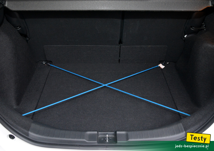 Testy - Honda Jazz III - zaczepy do linek zabezpieczających transportowane przedmioty w bagażniku