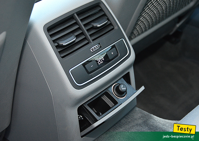 Testy - Audi A4 B9 panel sterowania trójstrefowej klimatyzacji dla pasażerów kanapy