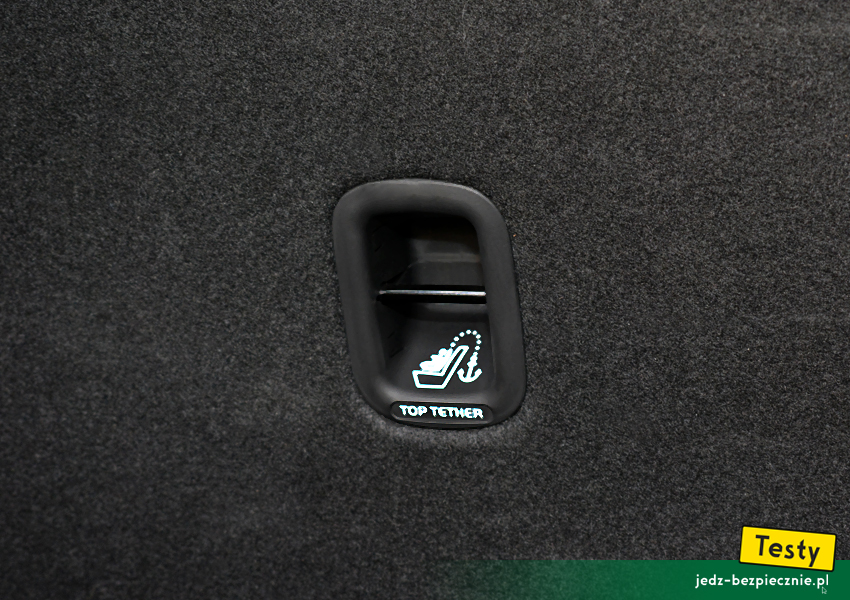 TESTY | Hyundai i30 III hatchback | Wyposażenie samochodu - top-tether dodatkowy punkt kotwiczenia fotelików Isofix