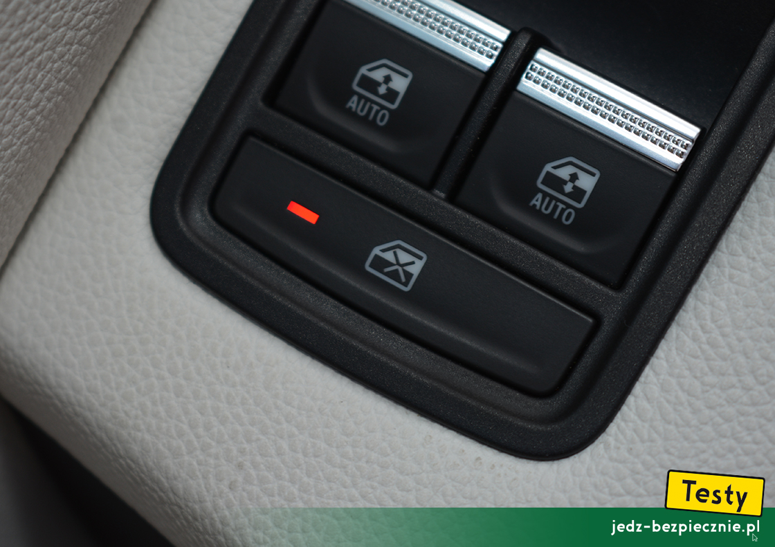 Testy - Renault Clio V hatchback - blokada możliwości sterowania bocznymi szybami