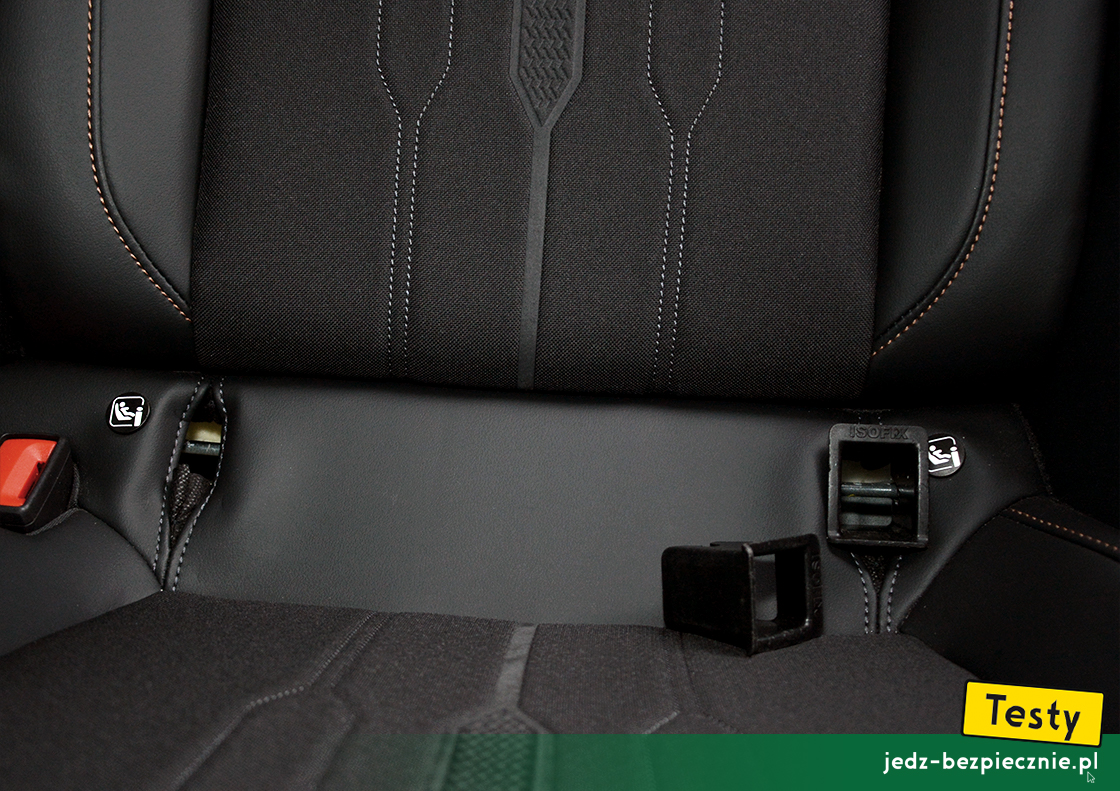 Testy - Cupra Leon e-Hybrid hatchback - Isofix na skrajnych miejscach kanapy