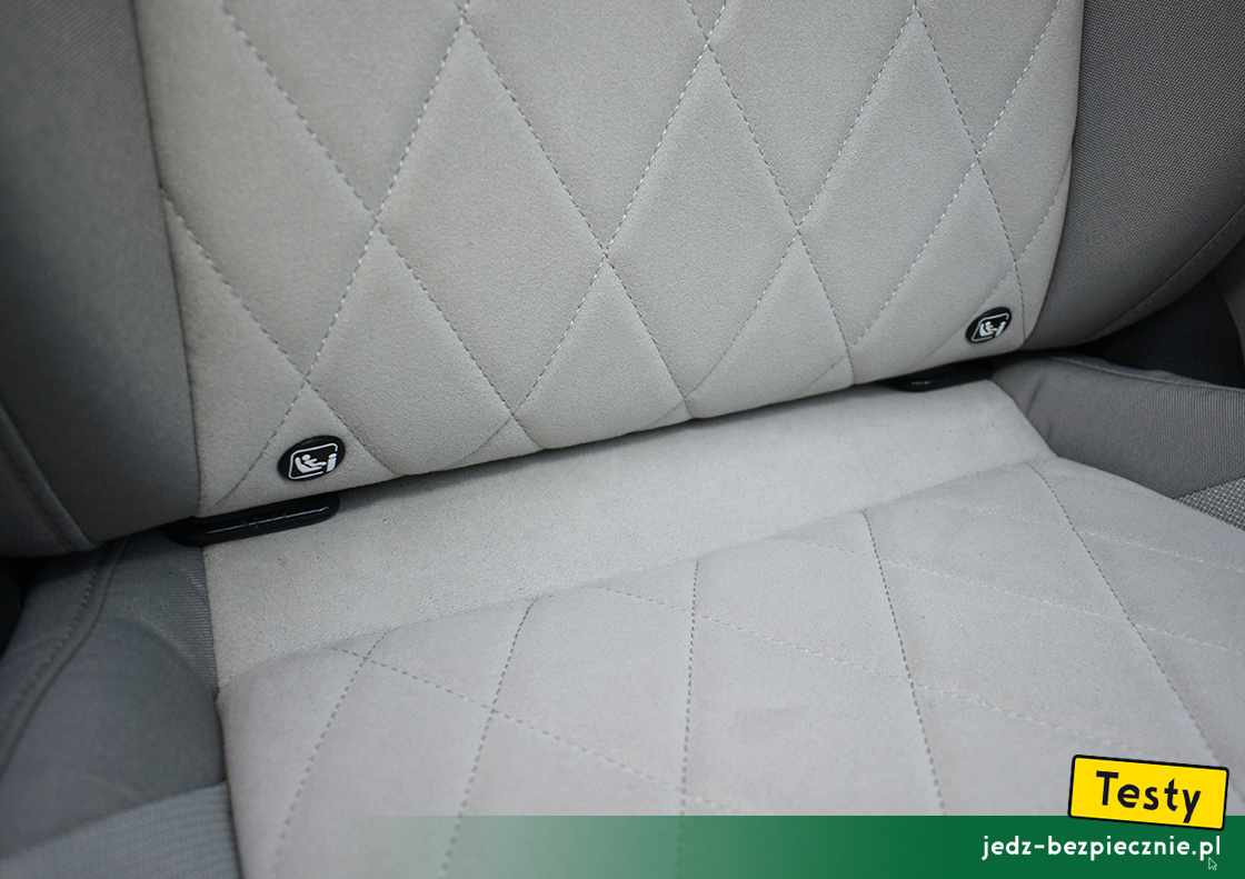 Testy - Volkswagen Golf VIII hatchback eHybrid - mocowania Isofix fotel pasażera