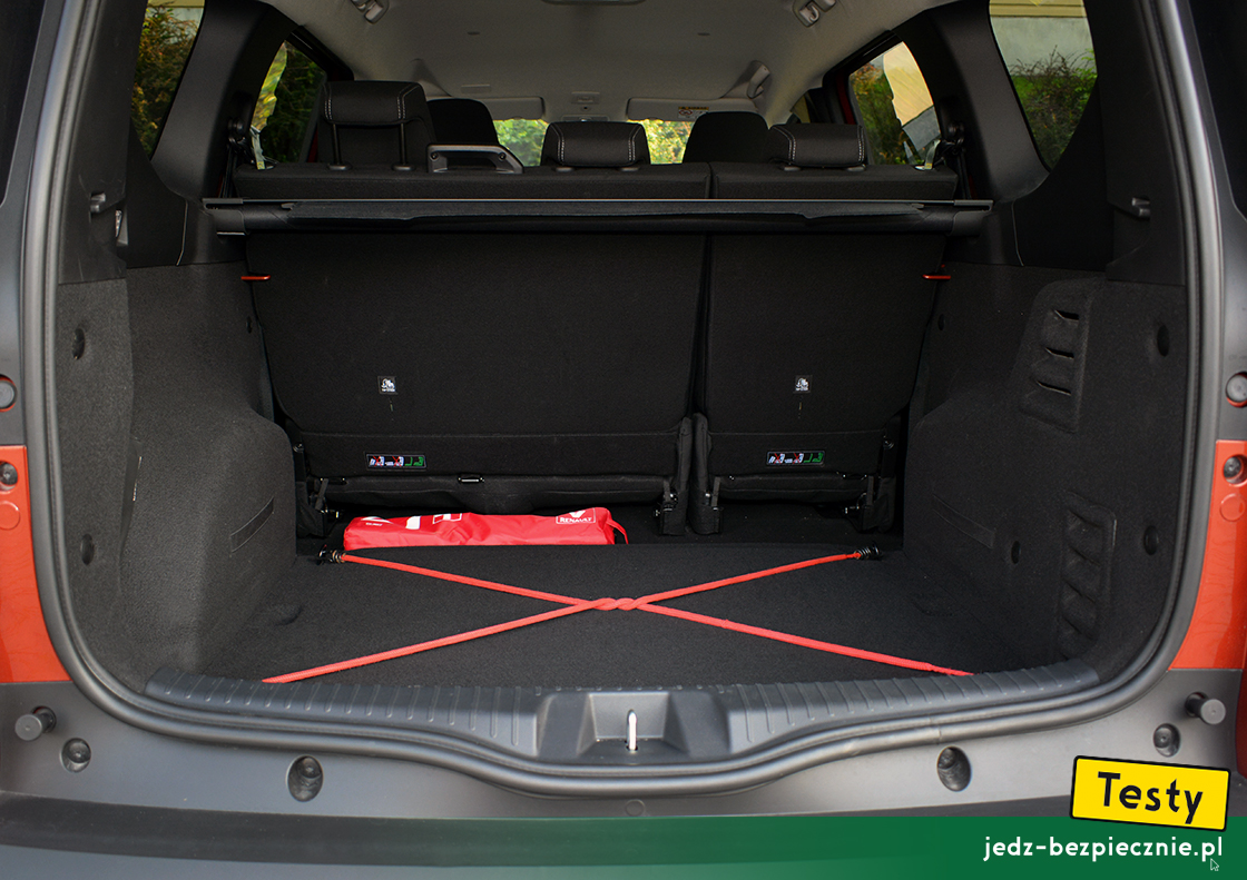 Testy - Dacia Jogger 5-osobowa - linki zabezpieczające przewożony bagaż