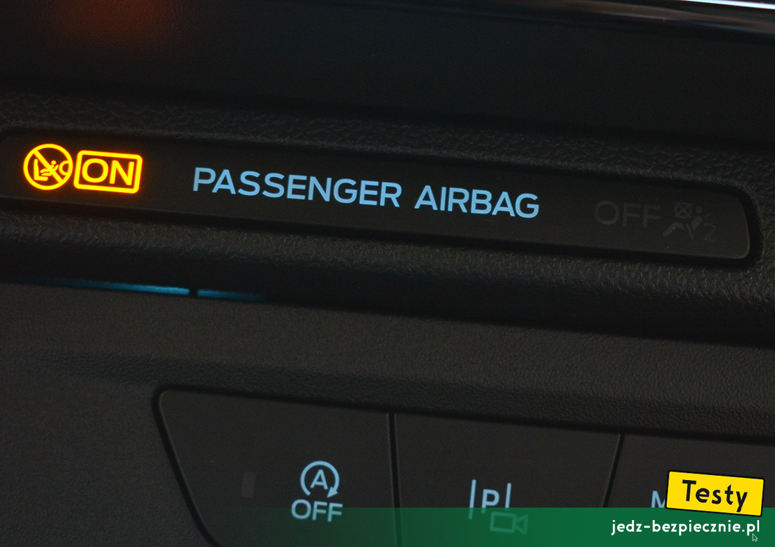 TESTY | Ford Puma mild hybrid facelifting | aktywna przednia poduszka powietrzna pasażera, ON