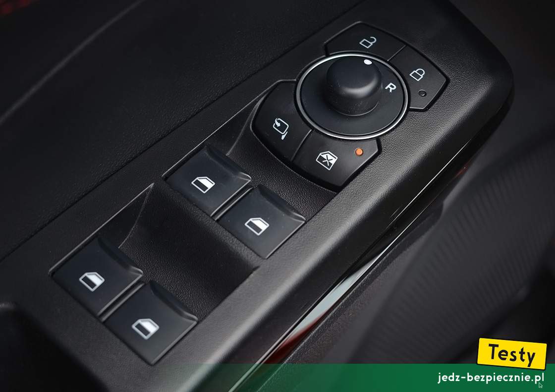 TESTY | Ford Puma mild hybrid facelifting | blokada sterowania bocznymi szybami