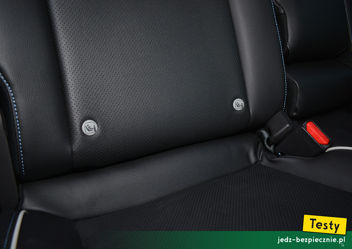 TESTY | Honda e:Ny1 | mocowania Isofix, i-Size, skrajne miejsca kanapy