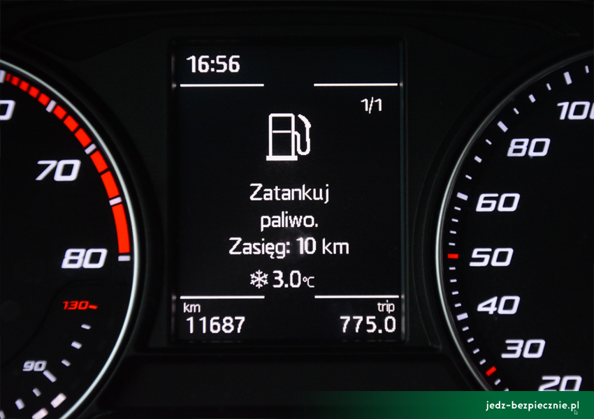 TESTY | SEAT Ibiza 5-drzwiowy facelifting - licznik rezerwy paliwa