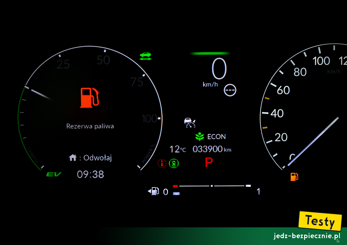 TESTY | Honda Civic XI e:HEV - wskaźnik rezerwy paliwa
