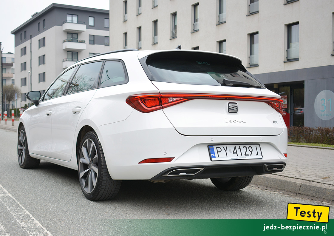 Test SEAT Leon, tył samochodu w nadwoziu kombi