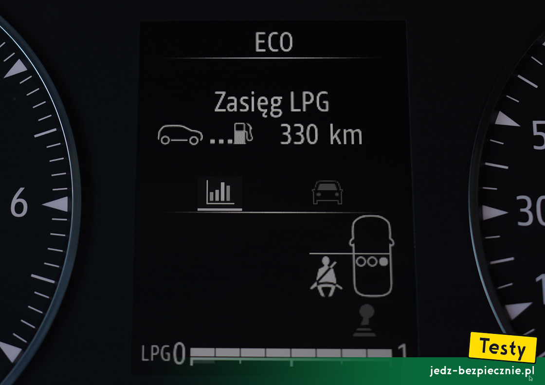 Testy - Dacia Sandero III - zasięg auta na LPG