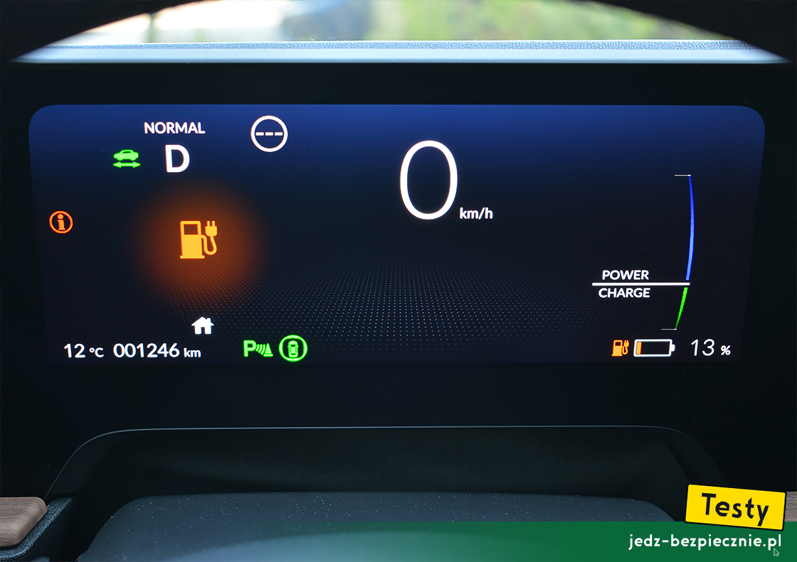 Testy - Honda e - wskaźnik rezerwy energii w akumulatorach trakcyjnych