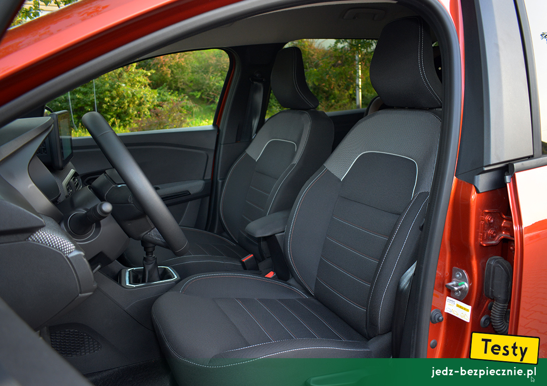 Testy - Dacia Jogger 5-osobowa - fotel kierowcy i pasażera