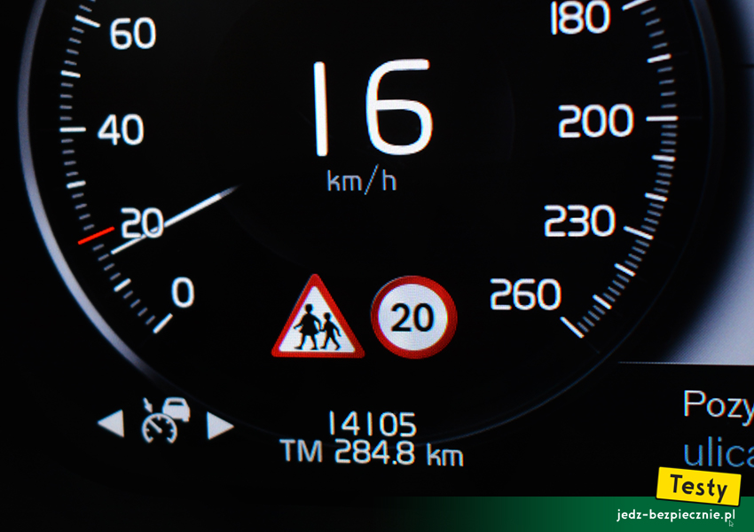 TESTY - Volvo V60 II Polestar - Układ rozpoznawania znaków drogowych