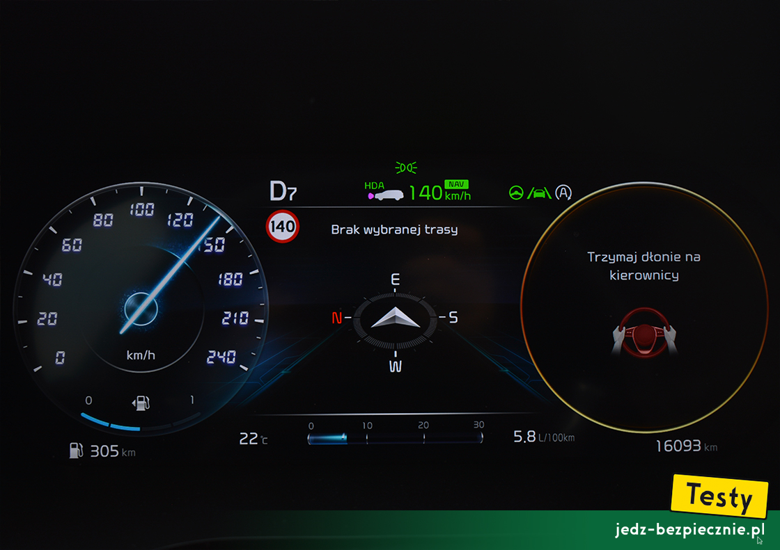 Testy - Kia Ceed III hatchback - systemy wsparcia kierowcy w standardzie wyposażenia